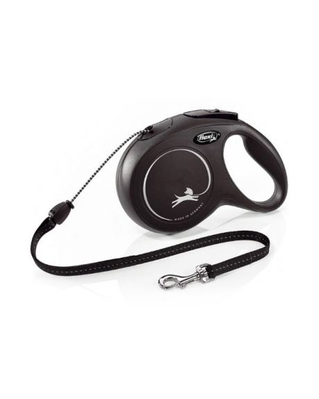 Trela FLEXI New Classic Corda Preto