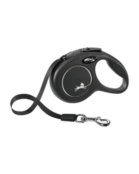 Trela FLEXI New Classic fita Preta
