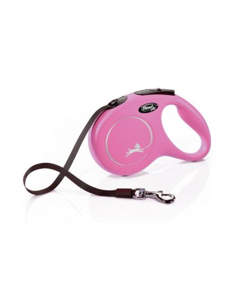 Trela FLEXI New Classic fita Rosa