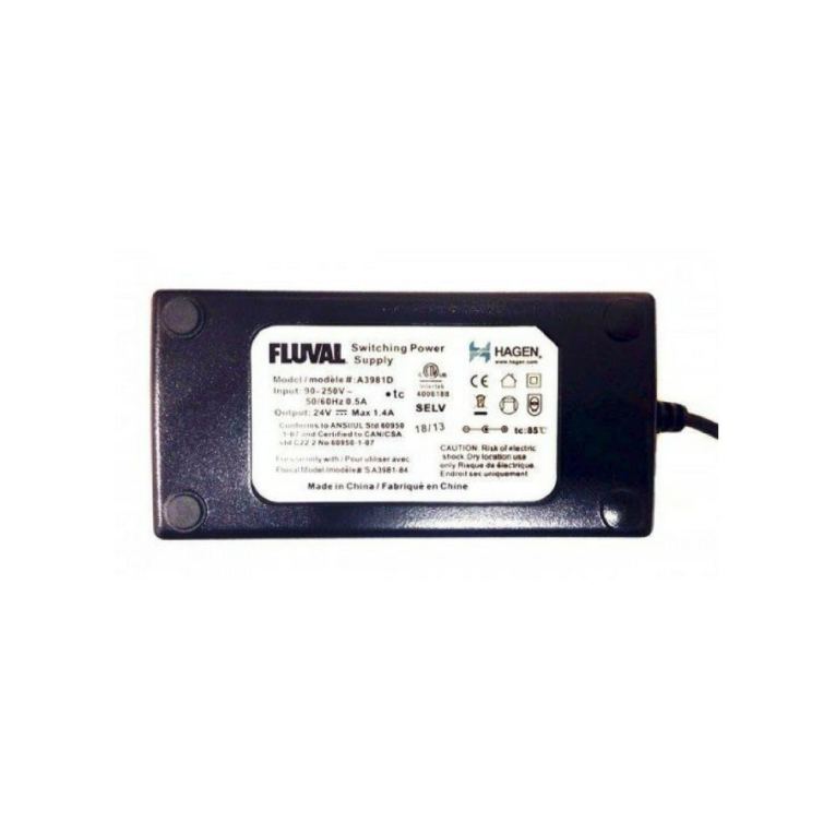 Transformador Fluval para luminarios LED, transformadores são usados ​​para as telas AQUA & PLANT e MAREL & REEF pela FLUVAL.