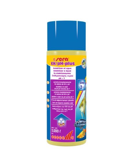 O sera KH/pH plus aumenta em simultaneo o valor do KH e pH num aquário. Uma grande parte das espécies de peixes mantidas em aquários de água doce prefere água relativamente dura.
