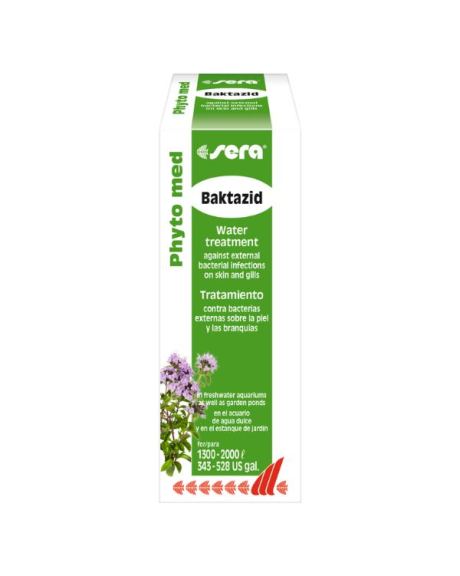  O tratamento à base de plantas sera Phyto med Baktazid contém, como substância ativa, óleo de tomilho de alta eficácia, obtido a partir de Thymus vulgaris L., Thymus zygis L.