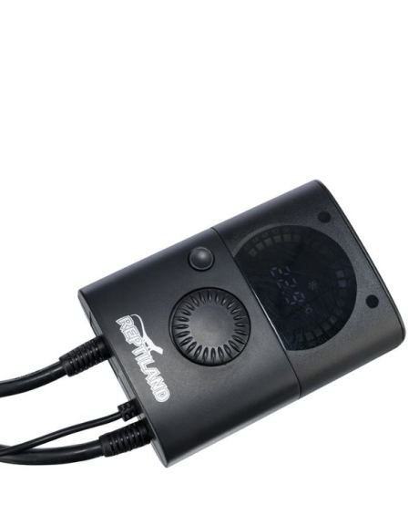 O Termostato Digital Reptiland é um termostato digital de alta qualidade com temporizador integrado. Portanto, permite com este único dispositivo um ajuste dia/noite da iluminação e diferentes configurações de temperatura dependendo da hora! Torna-se então fácil simular a variação gradual da temperatura logo após as lâmpadas acenderem ou pouco antes de se apagarem.