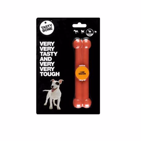 O Osso Tastybone Bacon foi testado pelas mais vigorosas mandíbulas.