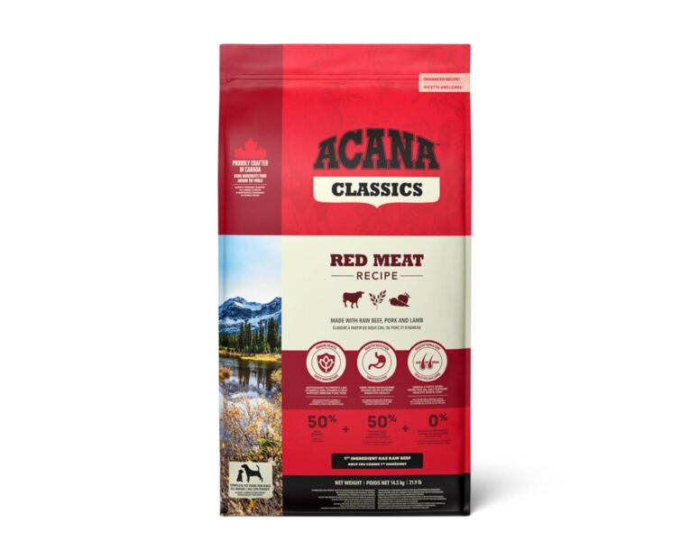 Acana Classic Red é indicado para todas as raças e fases da vida do seu cachorro.  Então cães modernos não são apenas capazes de comer a comida de seus ancestrais, mas precisam deles para se manterem saudáveis.
