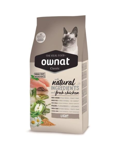 Ração Ownat Classic Light para Gatos
