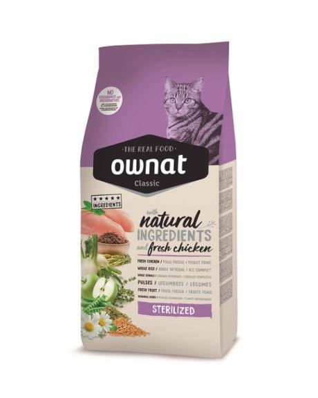 Ração Ownat Classic Sterilized para Gatos