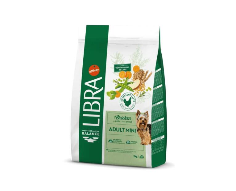 Libra Mini Frango é um alimento completo e equilibrado para cães adultos de porte pequeno.
