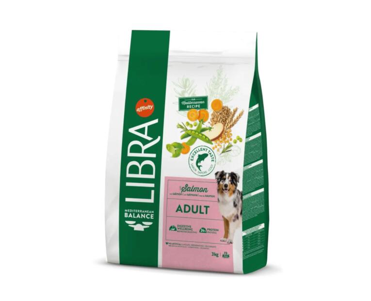 Libra Cão Adult Salmão é uma ração completa e equilibrada, ideal para cães adultos