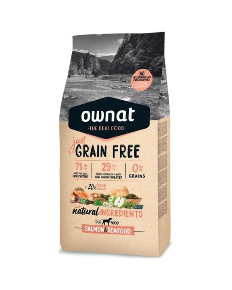 Ração Ownat Just Grain Free Adult salmao