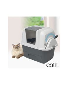 Economize tempo a limpar a toilete do seu gato. A Toilete Automática SmartSift Catit é uma caixa de areia automática para gatos.