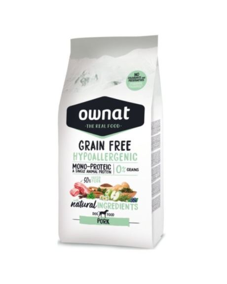 Ração Ownat Grain Free Hypollergenic Adult Porco