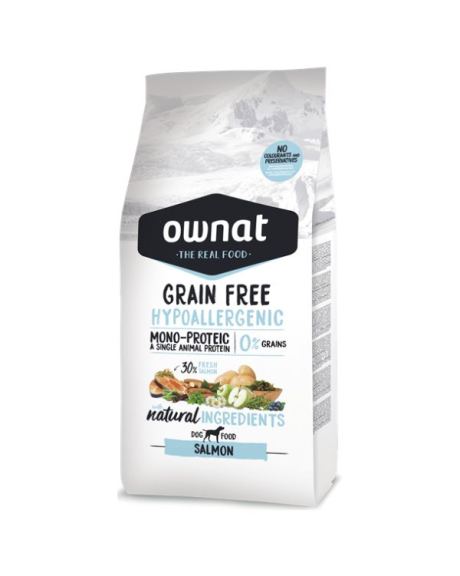 Ração Ownat Grain Free Hypollergenic Adult Salmao