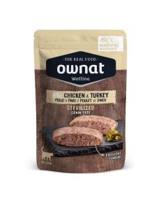 Ownat Wet Chicken & Turkey Sterilized Gato 85Gr