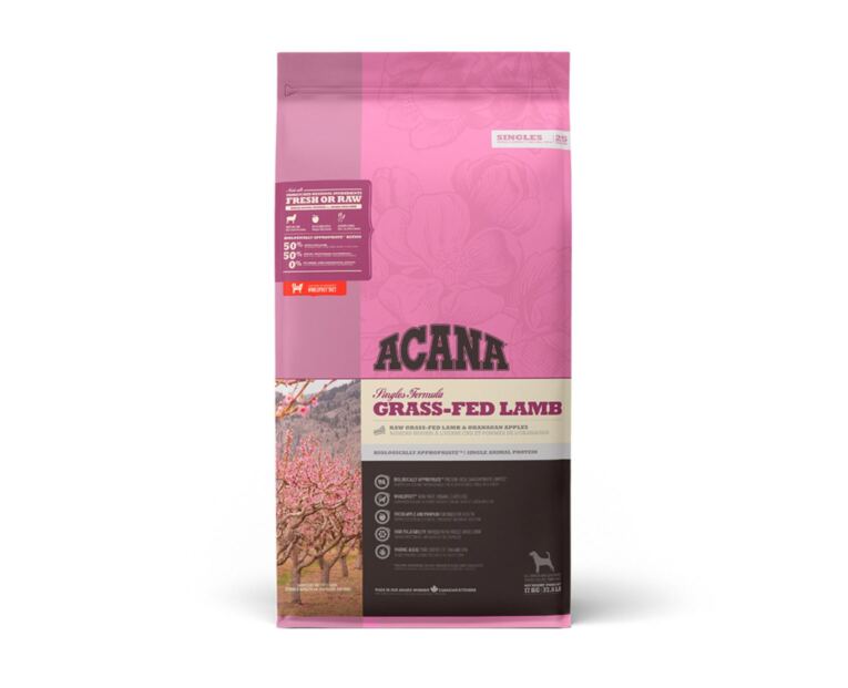 Acana Singles Grass-Fed Lamb é indicado para todas as raças a partir de 1 ano de idade, ou seja, todos os cães adultos podem deliciar-se.