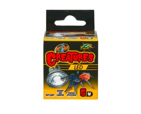 Creatures LED 5W Zoo Med é ideal para iluminar o habitat do seu invertebrado com a brilhante lâmpada LED Creatures ™.