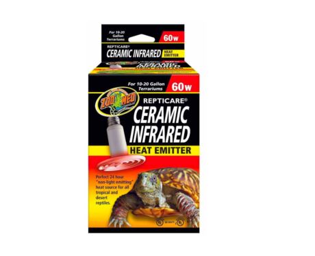 A Lâmpada de Aquecimento Ceramic Heat Emitter Zoo Med fornecem calor de 24 horas para todos os répteis tropicais e deserto.