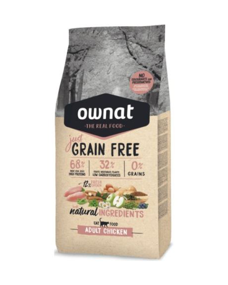 Ração Ownat Just Grain Free Adult Chicken Gatos