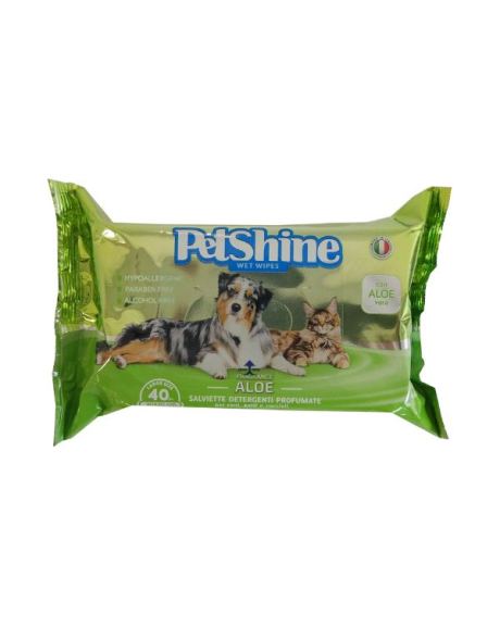 Toalhitas Petshine Aloe Vera 40 unid