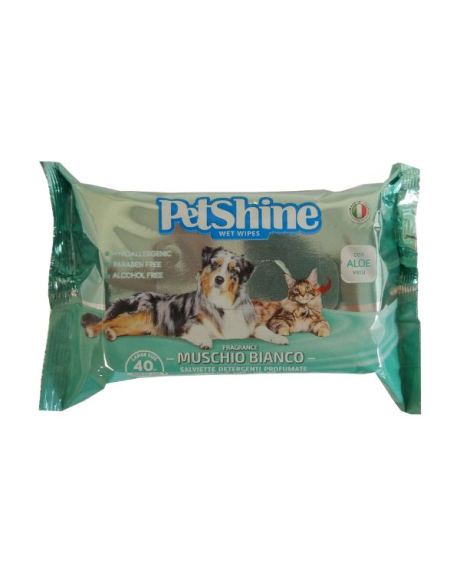 Toalhitas Petshine Muschio Bianco 40 unid