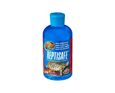 Zoo Med ReptiSafe Acondicionador  é um condicionador de Água para Terrário Instantâneo, ou seja, remove cloraminas e cloro, desintoxica nitritos e remove amônia tóxica.