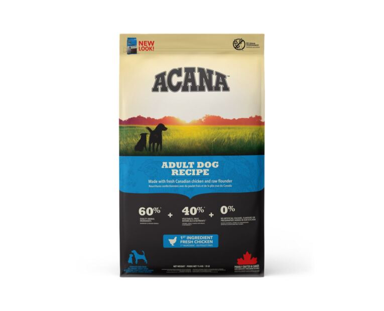 Acana Adult Dog é uma ração indicada para cão de todas as raças e em qualquer fase da vida.