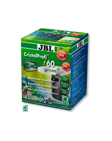 JBL ProCristal i60 é um filtro interno para aquários com um volume de 40 a 80 litros (50-60 cm) com potência de bomba regulável até 150-420 l/h ou seja, com o objetivo de uma água mais  cristalina e rica em oxigénio.