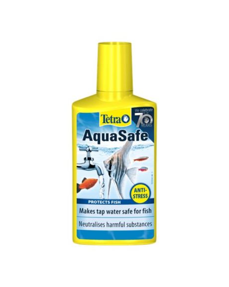 O Tetra AquaSafe torna a água da torneira segura para os peixes e protege de forma confiável peixes, mas também para as plantas contra substâncias nocivas contidas na água. A mistura otimizada de vitamina B agora reduz o estresse experimentado pelos peixes durante as mudanças hídricas de forma ainda mais eficaz.