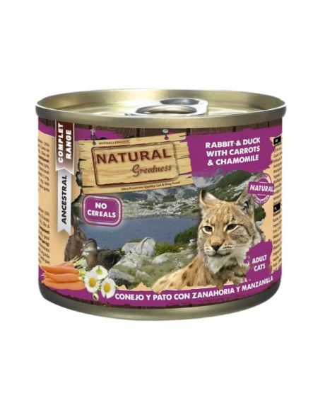 Natural Greatness Coelho e Pato com cenoura e Camomila 200gr