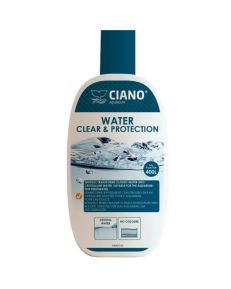 Ciano Water Clear Protection 100ml, remove a turbidez microfina que normalmente a esponja do filtro do aquário não remove. O sistema de filtragem é curcial para uma água mais cristalina, mas não só.