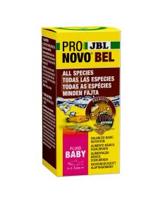 JBL Pronovo Bel Fluid é uma comida de nutrição completa. Portanto, um alimento líquidos para criação de peixes jovens ovíparos de aquários. Alimento líquido ultrafino com mais de 50 elementos naturais.