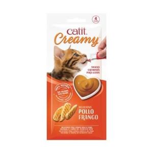 Catit Creamy Snack Cremoso Frango 4 unidades