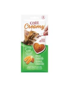 Catit Creamy Snack Cremoso Frango Cordeiro 4 unidades