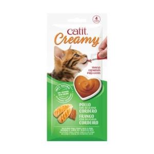 Catit Creamy Snack Cremoso Frango Cordeiro 4 unidades