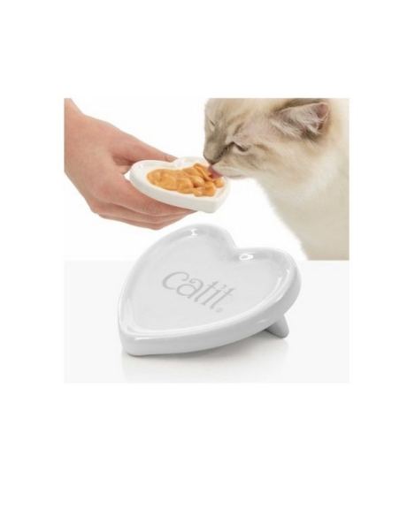 Prato coração Catit Creamy