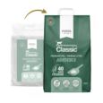 Areia de gato Professional Classic com absorvedor de odor é um granulado para uma ligação de odores muito intensiva. Ou seja, a Areia Classic é misturado com um absorvedor biológico de odores, o odor não é apenas absorvido, mas também é completamente destruído.