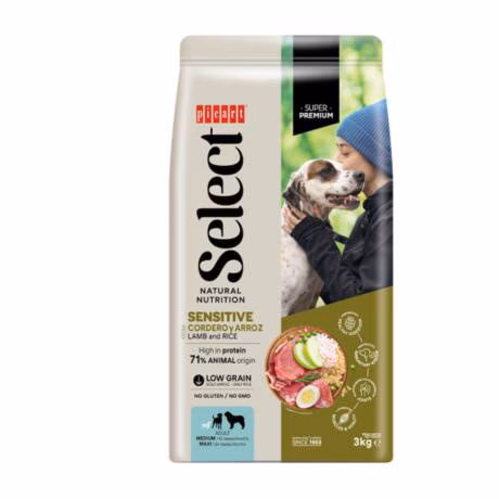 Picart Select Sensitive de cordeiro e arroz para cão adulto médio e grande