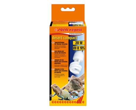 Sera Lâmpada Reptil Desert Compact 20 W - UVB 10%