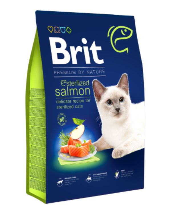 Brit Blue Nature Cat Sterilized salmon