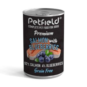 Petfield Wetfood Cão – Salmão e Mirtilo 400gr