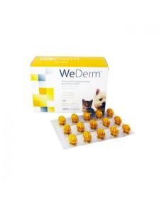 WeDerm - Cápsulas é um suporte e equilíbrio para Pele e Pelo, indicado para cães e gatos.