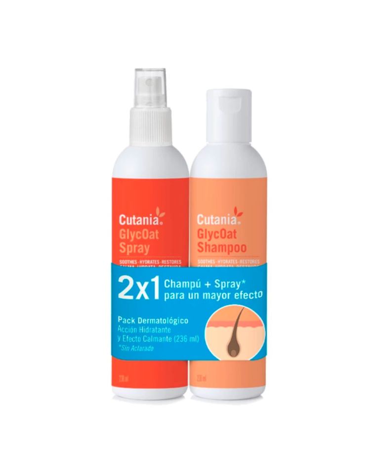 Cutania GlycOat Pack Champo + Spray pretende facilitar a abordagem global no apoio aos transtornos de pele associados ao prurido, sensibilidade ou vermelhidão, como podem ser as dermatites alérgicas ou a atopia.