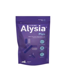 Alysia Plus  é um suplemento com L-lisina de Fórmula Completa para o suporte dos sistemas respiratório e Imunitário e ajudar a reduzir os efeitos do stress em gatos.