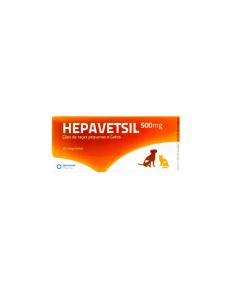 Hepavetsil 550 mg é um suporte nutricional à função hépatica em cães de raça pequena e gatos.