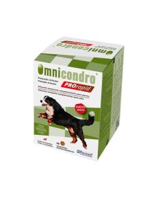 Omnicondro Prorapid é um alimento composto complementar para cães de todos os tamanhos e idades, proteção articular palatável.