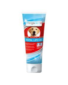 Bogadent Dental Lipo-Gel Cão 100ml é um gel para limpeza dos dentes de cães, ou seja, composto por agentes de limpeza com suave efeito abrasivo e óleos (óleo de cártamo).