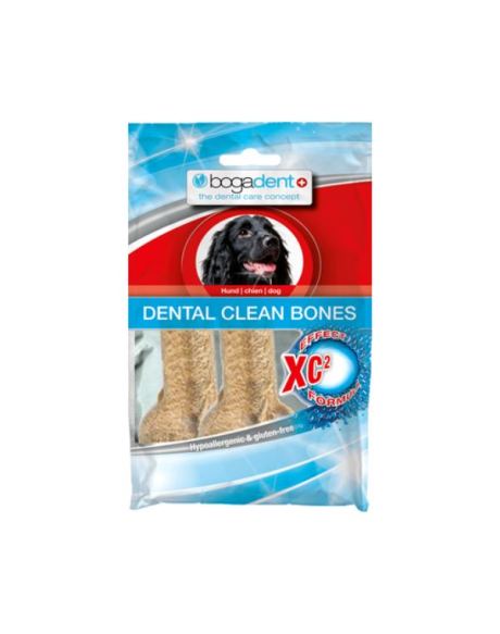 Bogadent Ossos Limpeza Dentária - 2 x 60g são ossos para a limpeza dos dentes dos cães e combate ao mau hálito. Portanto, previne a formação da placa bacteriana e do tártaro. Além disso, delicioso, hipoalergénico e sem glúten, Bogadent Ossos Limpeza Dentária é a forma perfeita de combinar a alegria de roer com cuidados dentários.