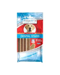 Bogadent Cão Dental Stars 180gr são snacks que ajudam a prevenir a formação da placa bacteriana e do tártaro.