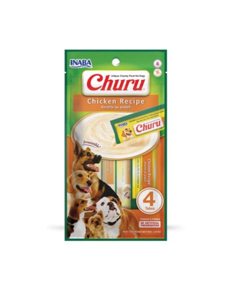 Churu Frango Cão feito com ingredientes saudáveis e de confiança.
