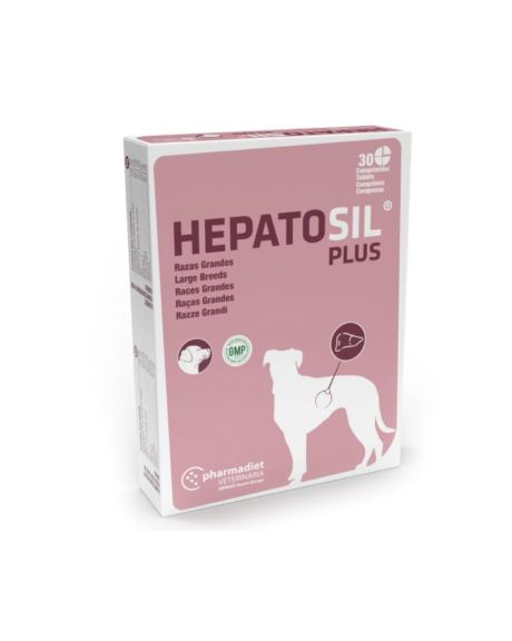 Hepatosil Plus Cães Grandes - 30 Comprimidos é um suplemento nutricional hepatoprotetor, regenerador celular, desintoxicante e anti-hepatotóxico, restaurando a função hepática, que é alterada na doença hepática.